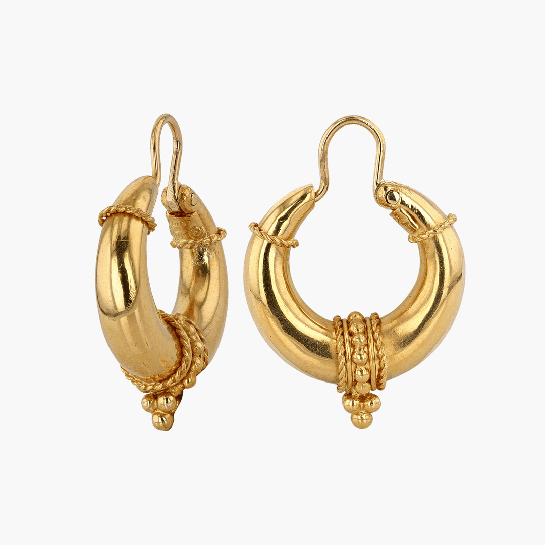 Vintage Temple St. Clair 18k Good Hoops