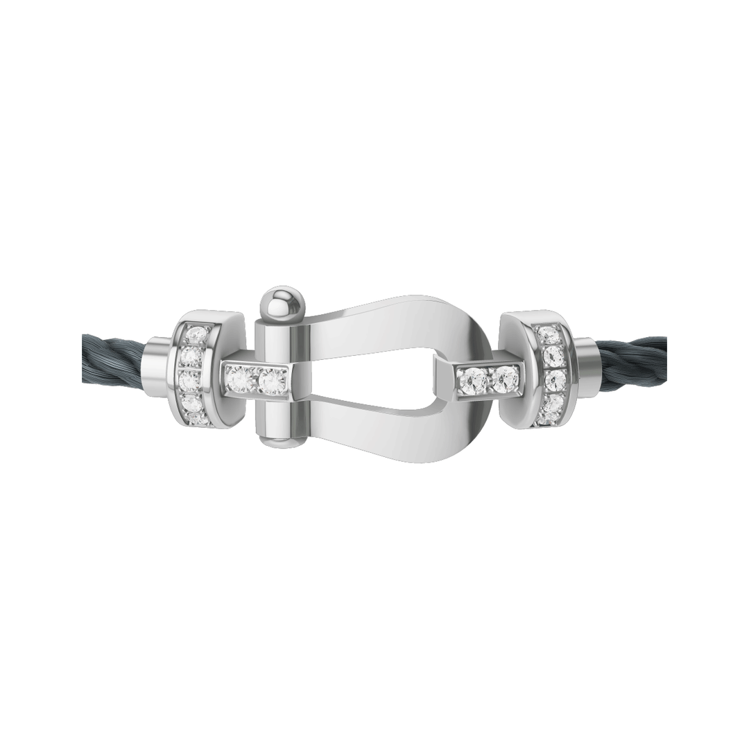 FRED Force 10 Storm Grey Cable with 18k White MD Buckle, Exclusively at Hamilton Jewelers