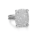 David Yurman Chatelaine® Elongated Ring Sterling Silver with Diamonds, 19mm