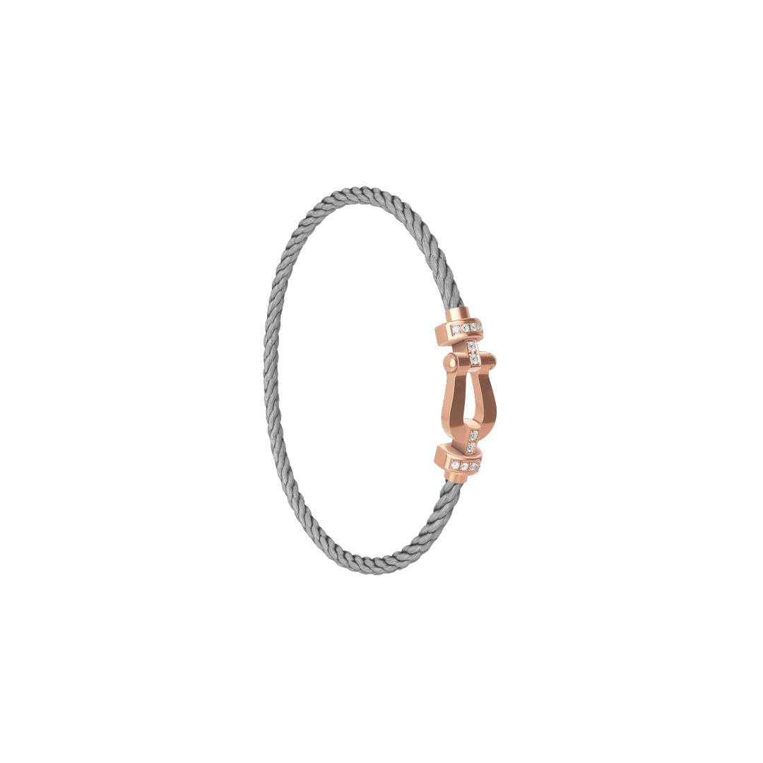 FRED Force 10 Steel Cord with 18k Half Diamond MD Buckle, Exclusively at Hamilton Jewelers