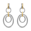 David Yurman DY Mercer® Mobile Drop Earrings Sterling Silver with 18K Yellow Gold, 65.7mm