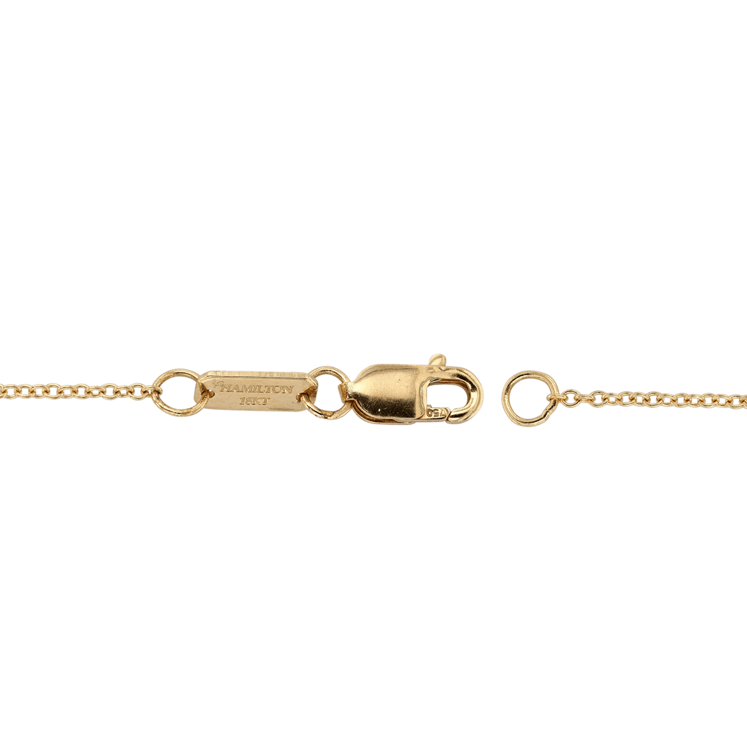 Classic 18k Gold and Pear Shape 2.01 Total Weight Diamond Pendant