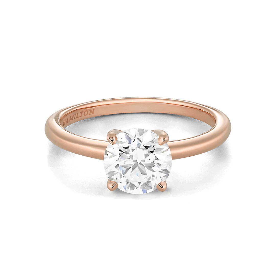 Hamilton Select Collection 14k Rose Gold and 0.75 Total Weight Diamond Engagement Ring