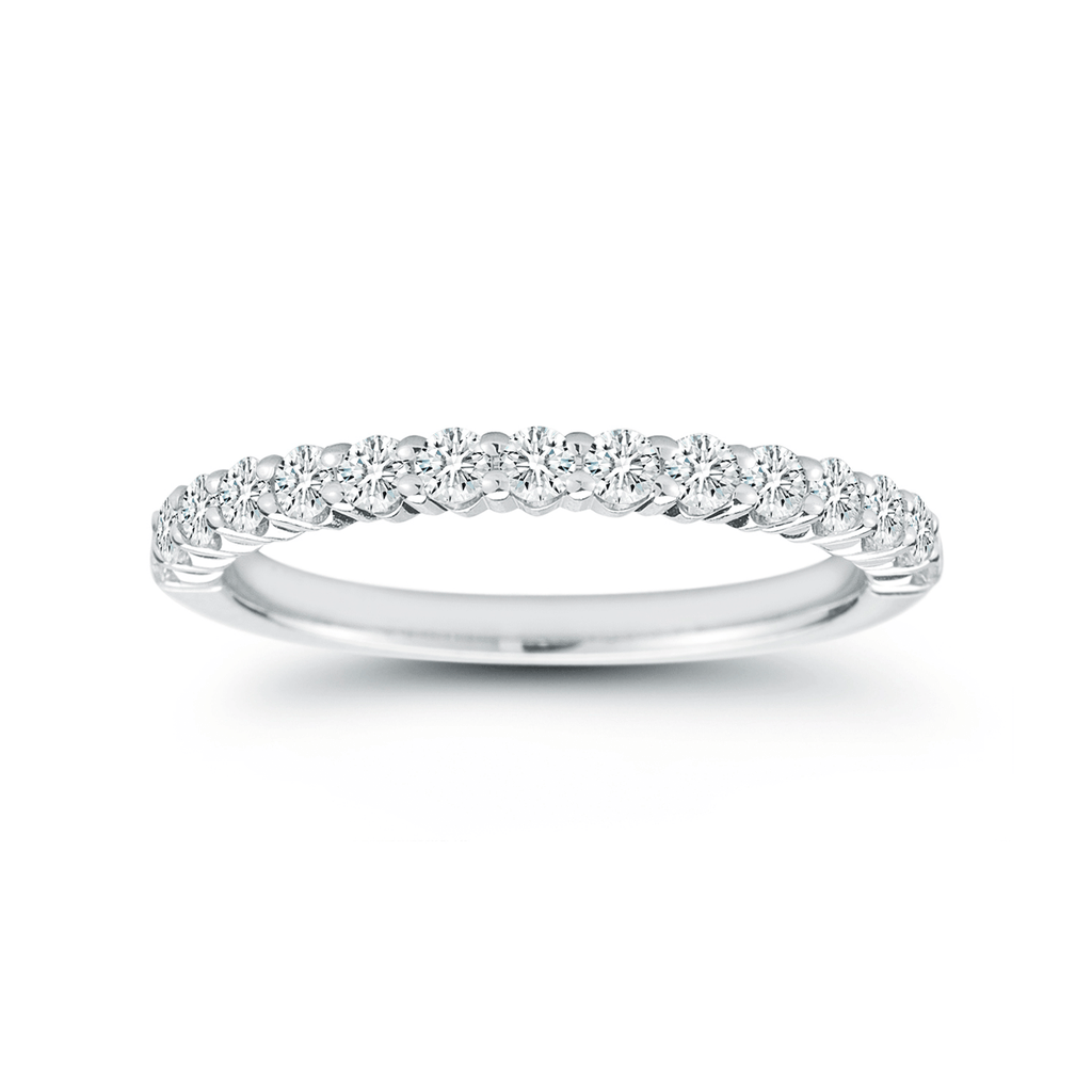 Hamilton Collection 18k White Gold and .55 Total Weight Diamond Band