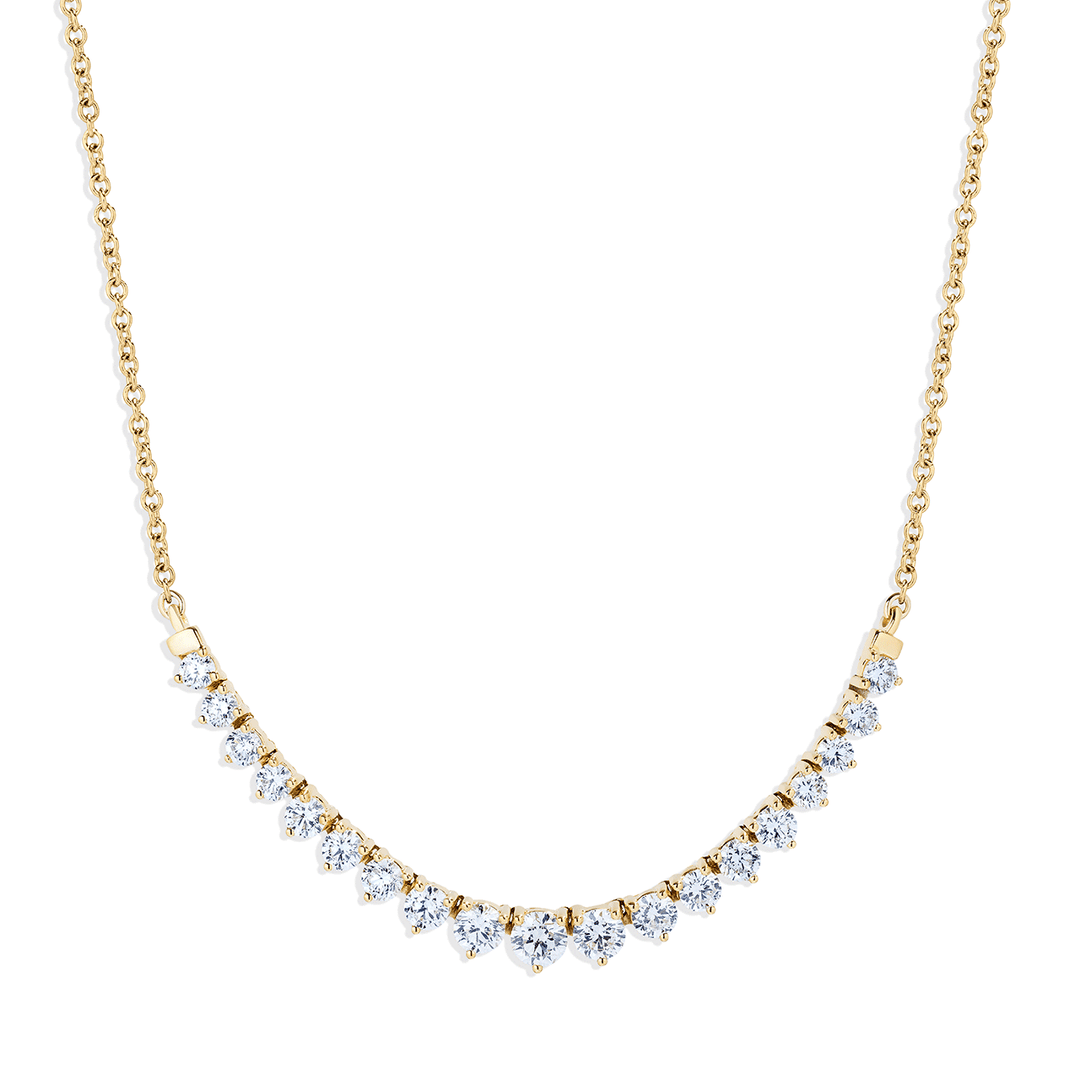 18k Yellow Gold 18 Inch Diamond 1.55 Total Weight Necklace