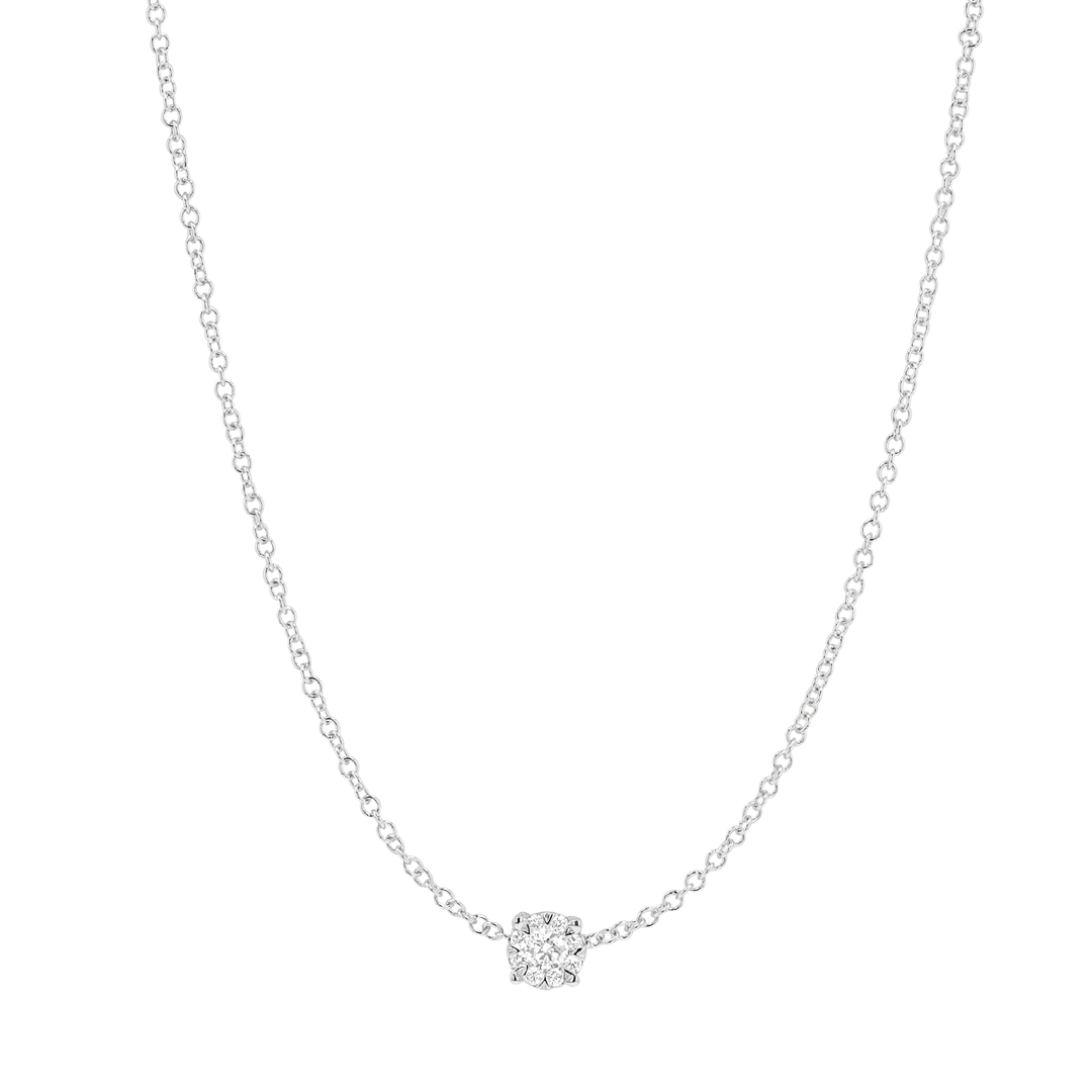 Celestial 14k White Gold and Diamond .12 Total Weight Necklace