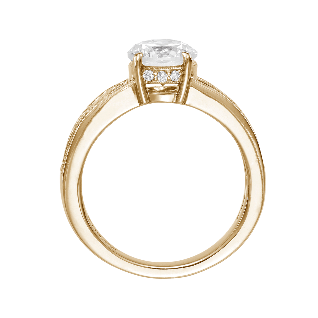 1912 18k Yellow Gold and .46TW Engagement Mounting Ring