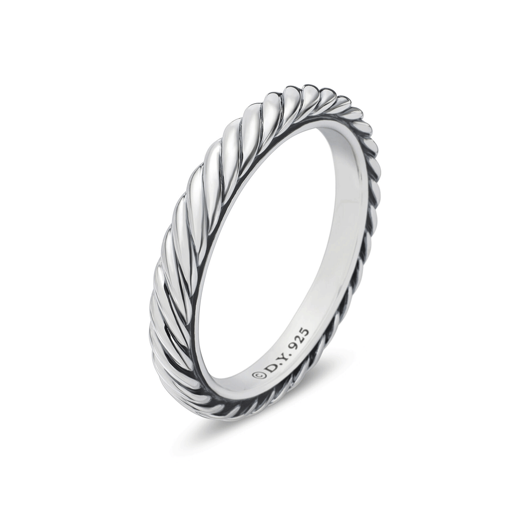 David Yurman Cable Collectibles Sterling Silver Band Ring, SZ7