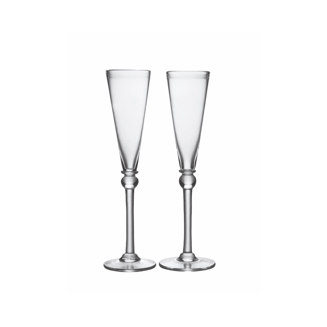 Simon Pearce Hartland Champagne Flutes Set of 2