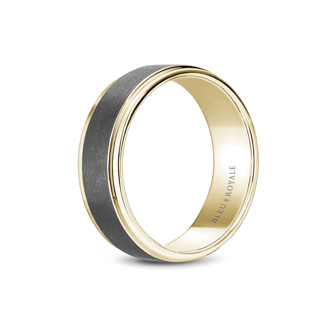 14k Gold and Tantalum 6mm Wedding Band