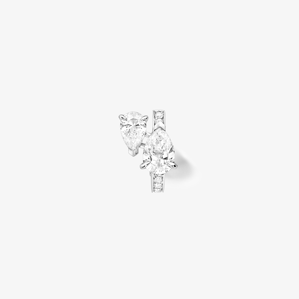 Repossi Serti Sur Vide 18k Rose Gold and Diamond Single Earring