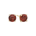 14k Yellow Gold and .50 Total Weight Garnet Earrings