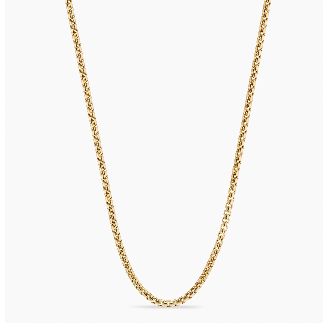 David Yurman Box Chain Necklace 18k Yellow Gold, 2.7mm