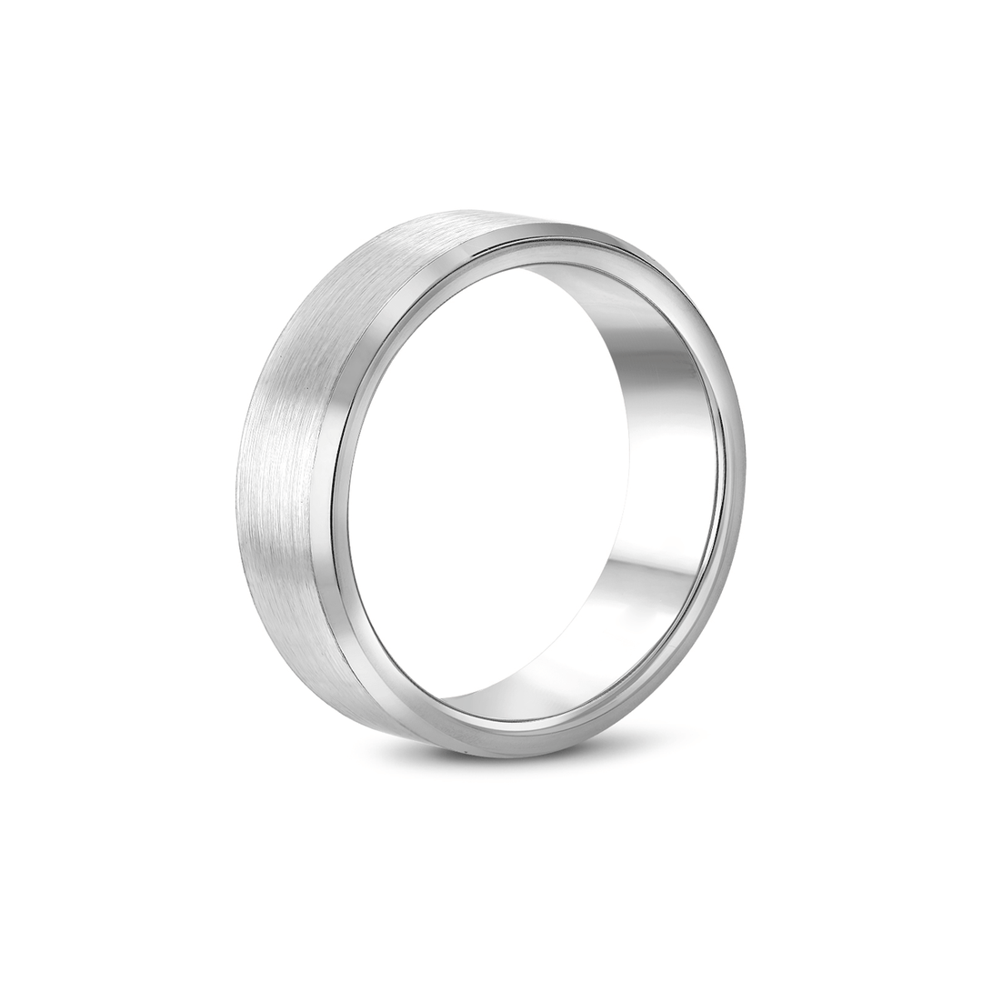 Hamilton Collection 14k White Gold 6.5mm Polished and Satin Wedding Band