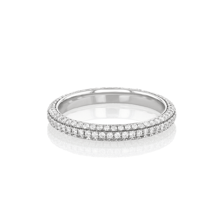 Grace Platinum and Diamond .79 Total Weight Eternity Band