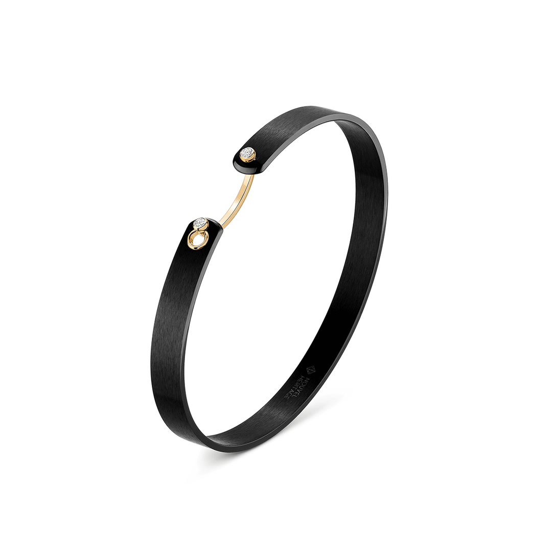 Nouvel Heritage Midnight In Manhattan GM Mood Titanium and 18k Yellow Gold Bangle