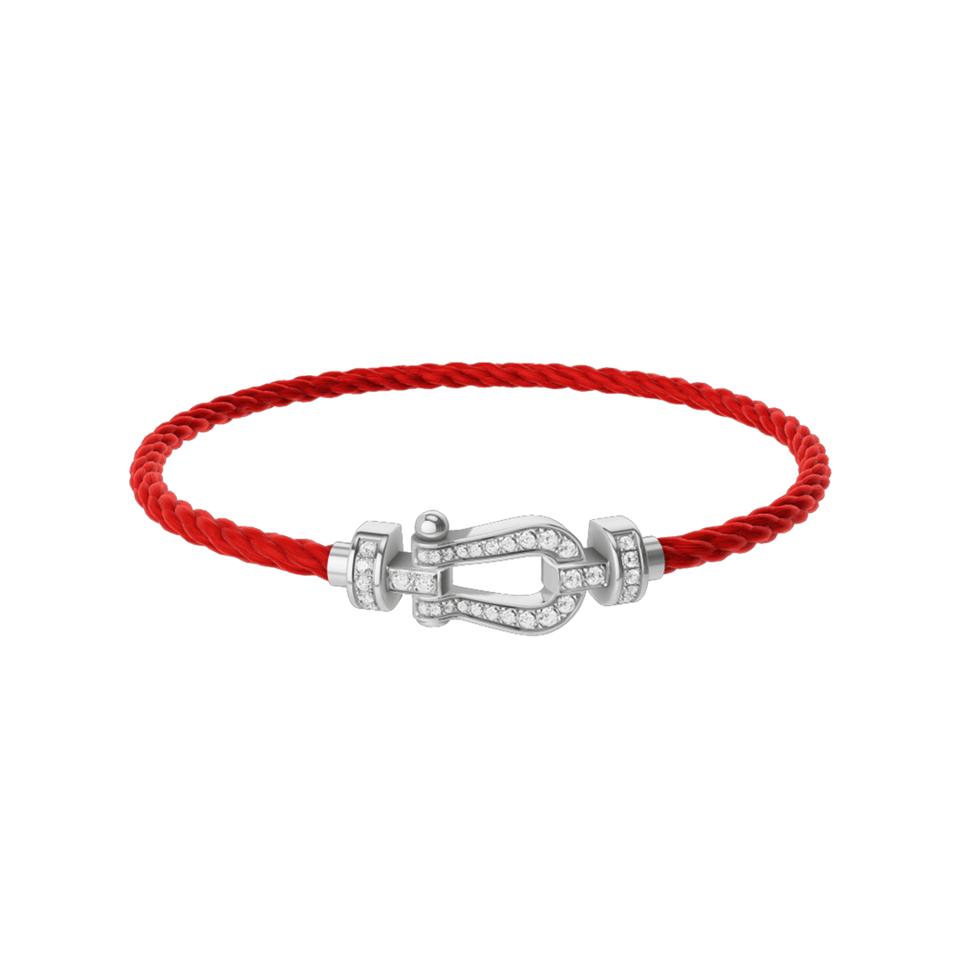 FRED Force 10 Red Cord with 18k White Diamond MD Buckle, Exclusively at Hamilton Jewelers