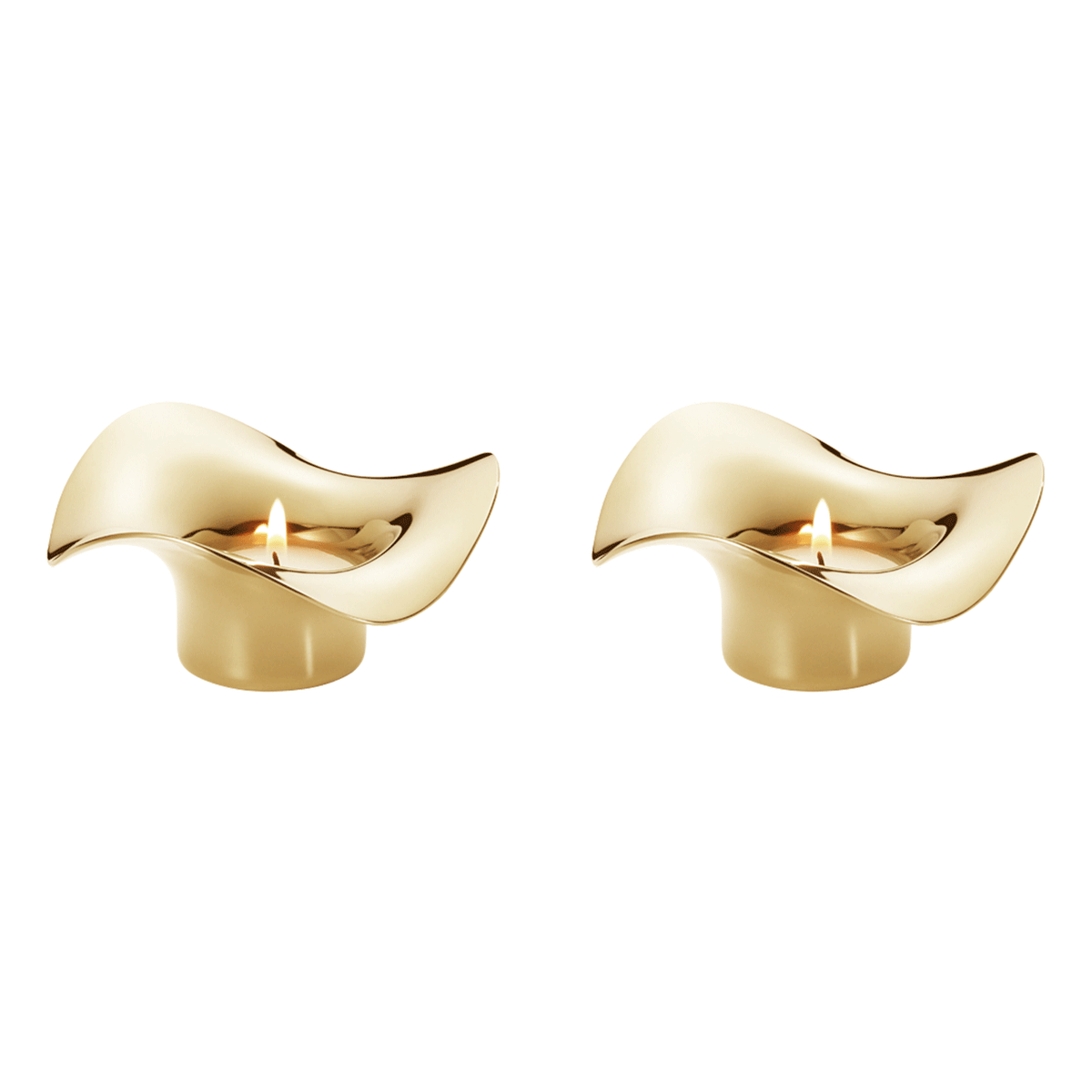 Georg Jensen Cobra Tealight Candle Holder 2pcs