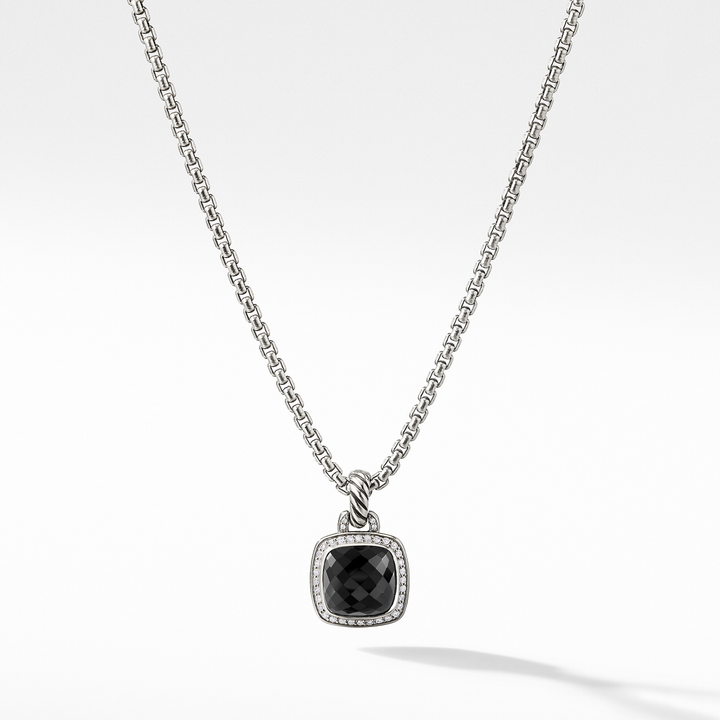 David Yurman Albion Pendant with Black Onyx and Diamonds, 11mm