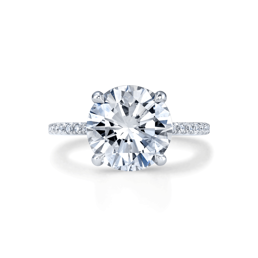 Platinum and 5.01 Total Weight Diamond Engagement Ring