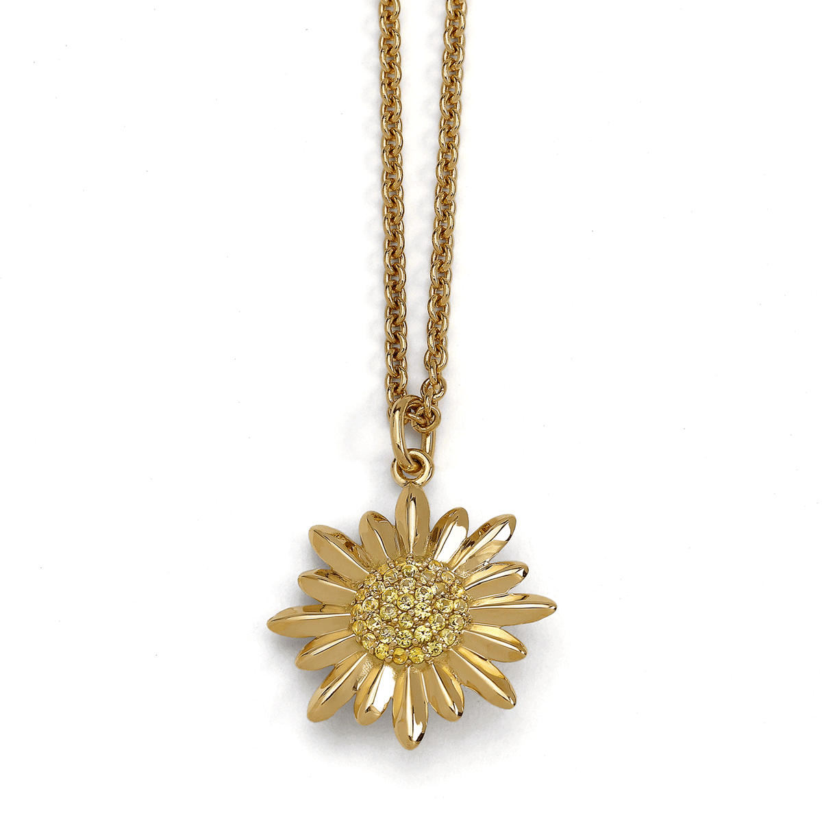 Charms of Hope Yellow Sapphire Sunflower Pendant