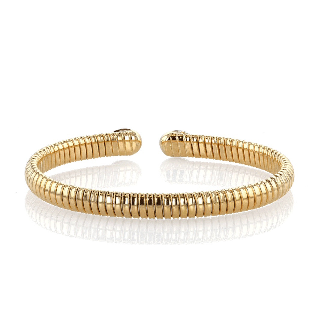 1970's 18k Yellow Gold Woven Cobra and Lapis Bracelet