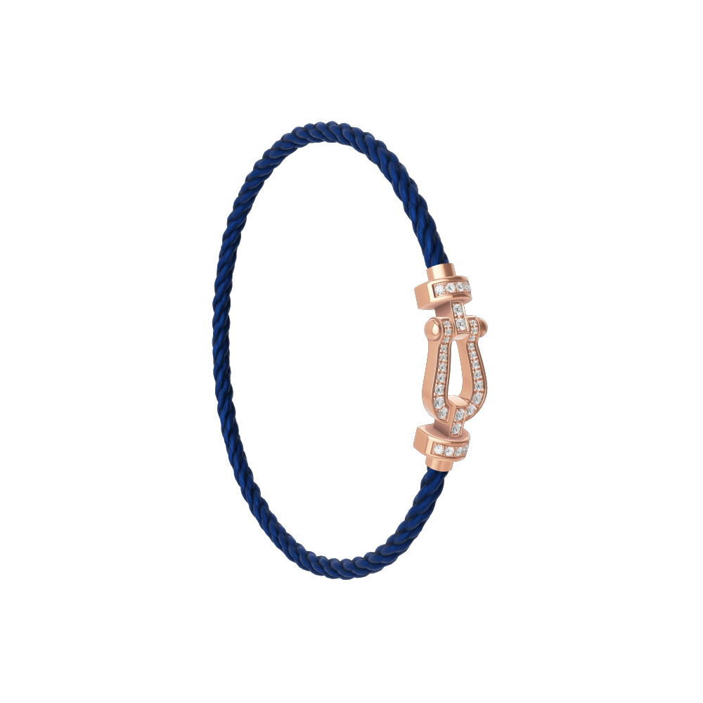 FRED Navy Cord Bracelet with 18k Diamond MD Buckle, Exclusively at Hamilton Jewelers