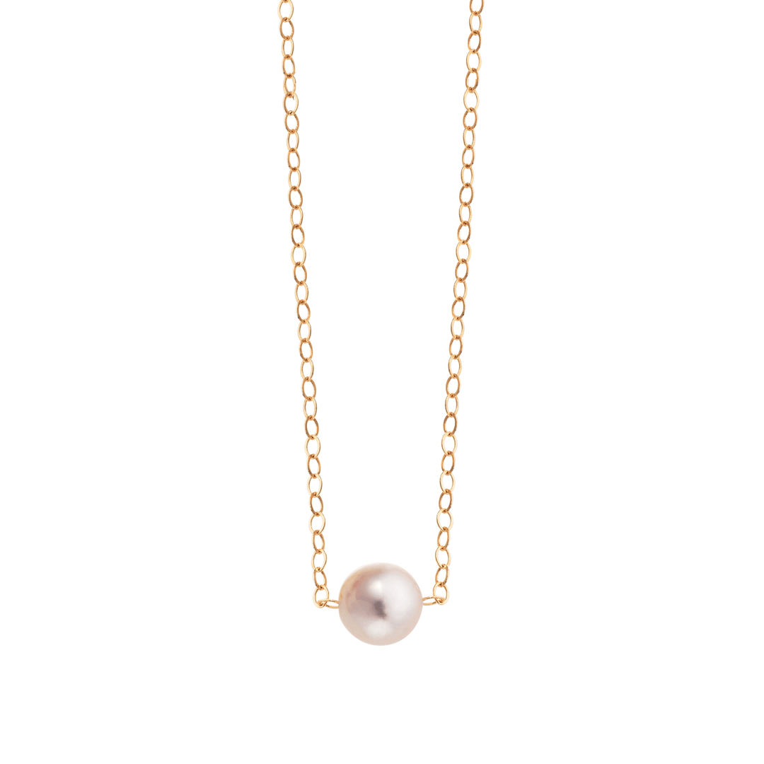 14k Yellow Gold Design A Pearl Starter Necklace