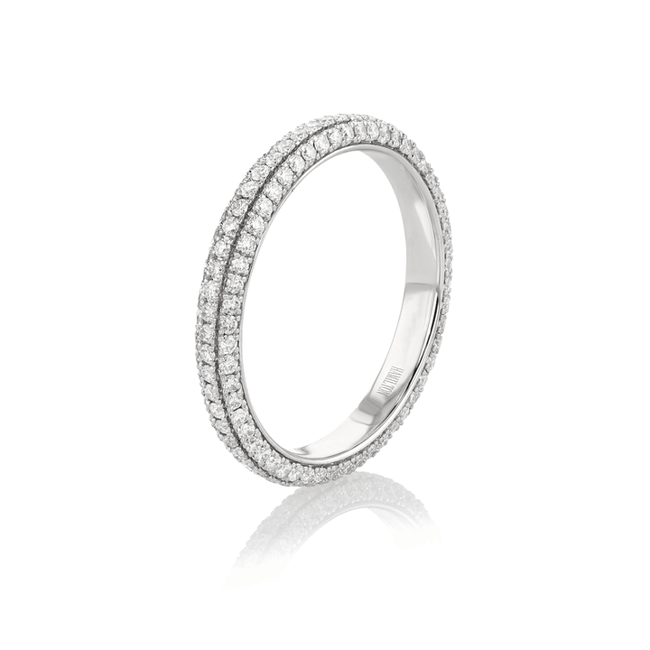 Grace Platinum and Diamond .79 Total Weight Eternity Band