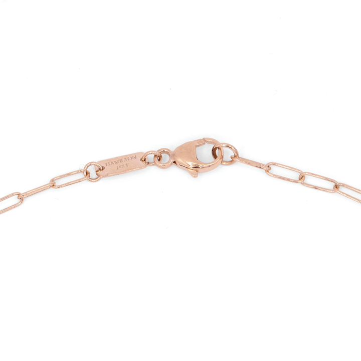 Hamilton Collection 14k Rose Recycled Gold Extra Small 2.2mm Long Link Chain 18" Necklace