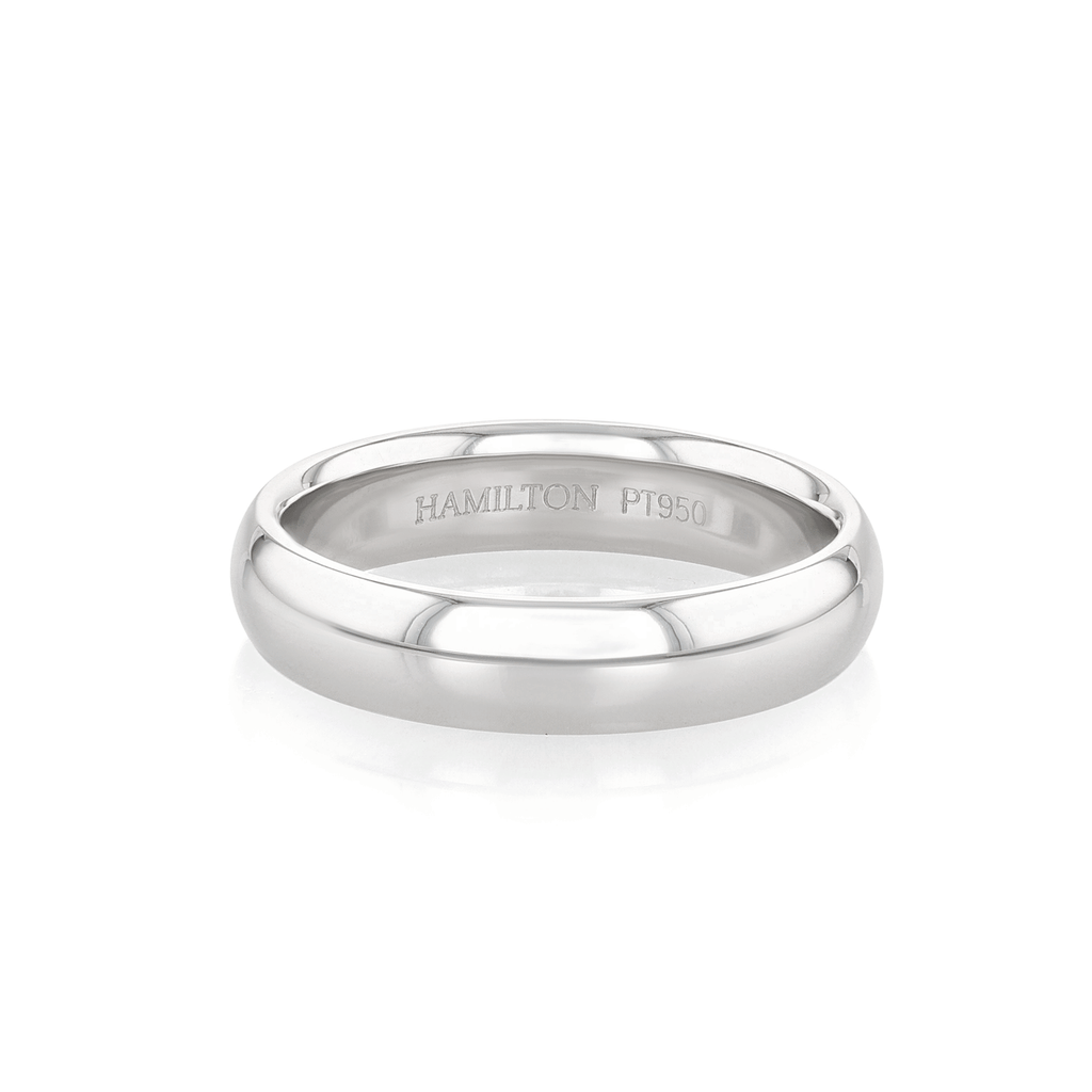 Hamilton Collection Platinum 5mm Comfort Fit Wedding Band