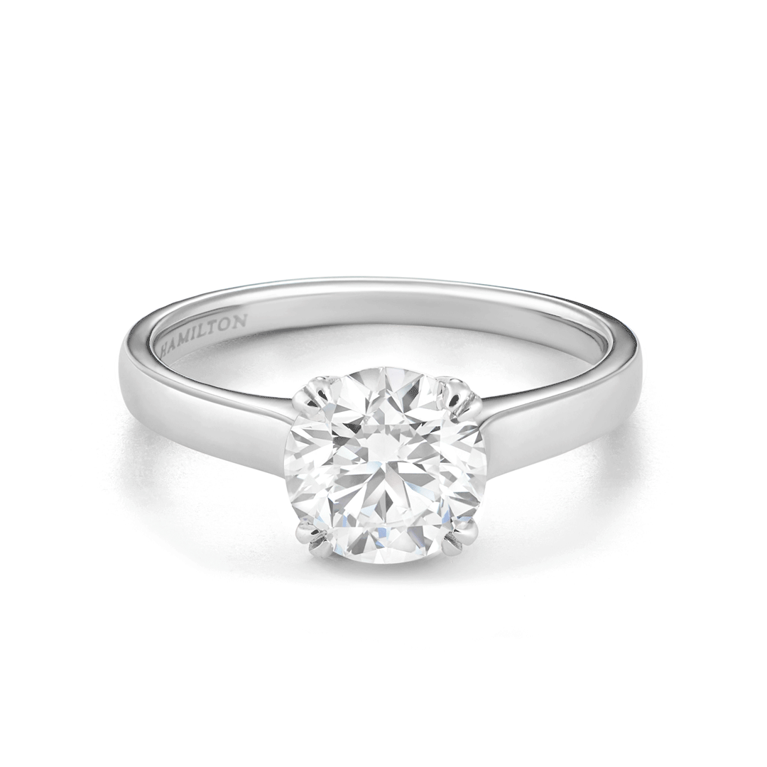 Hamilton Cherish Collection 18k White Gold and Solitaire Mounting Ring