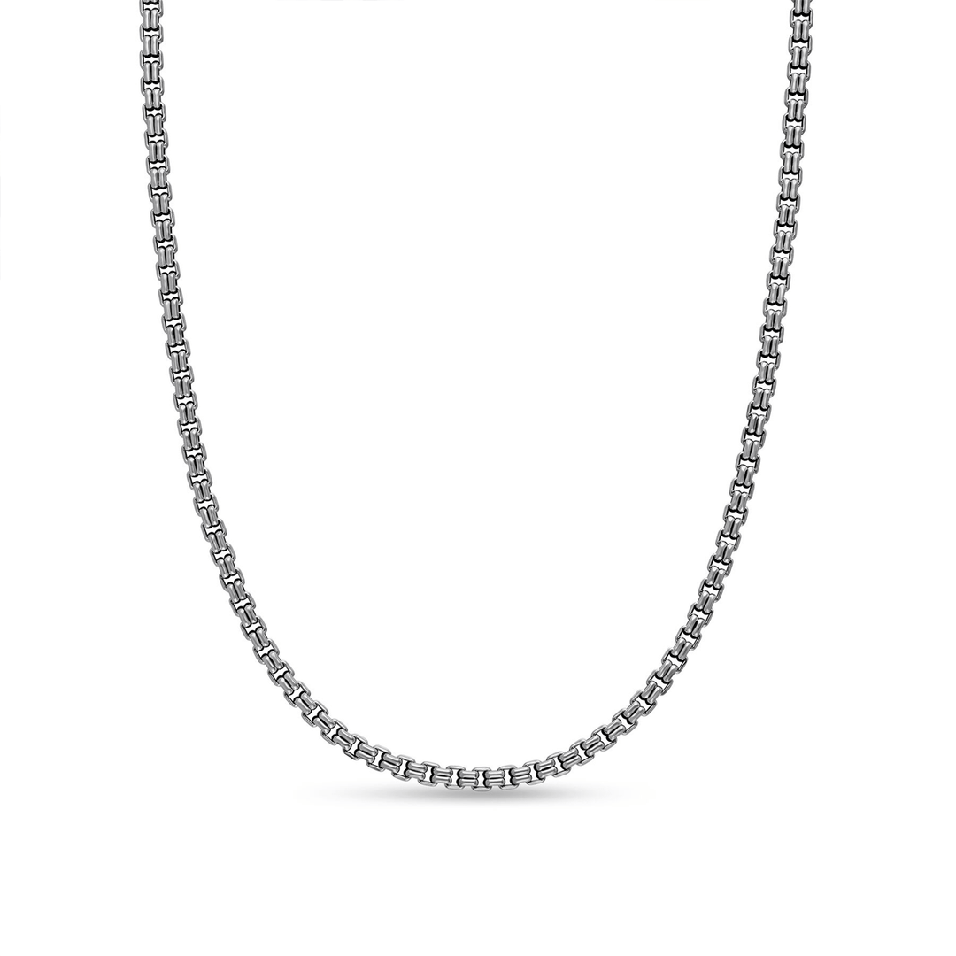 David Yurman Double Box Chain Necklace Sterling Silver, 2.6mm