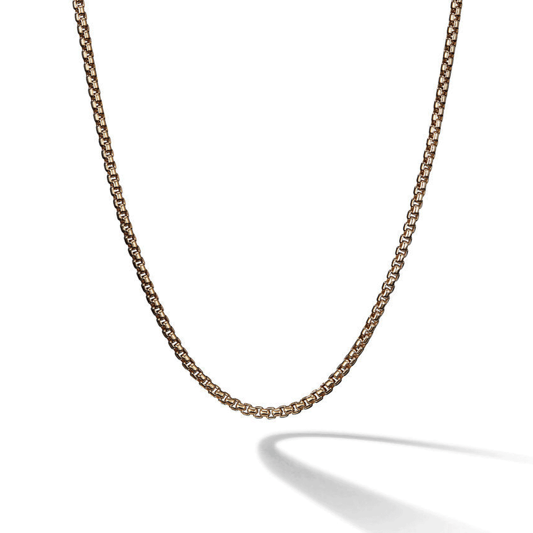 David Yurman Box Chain Necklace in 18k Yellow Gold,24"