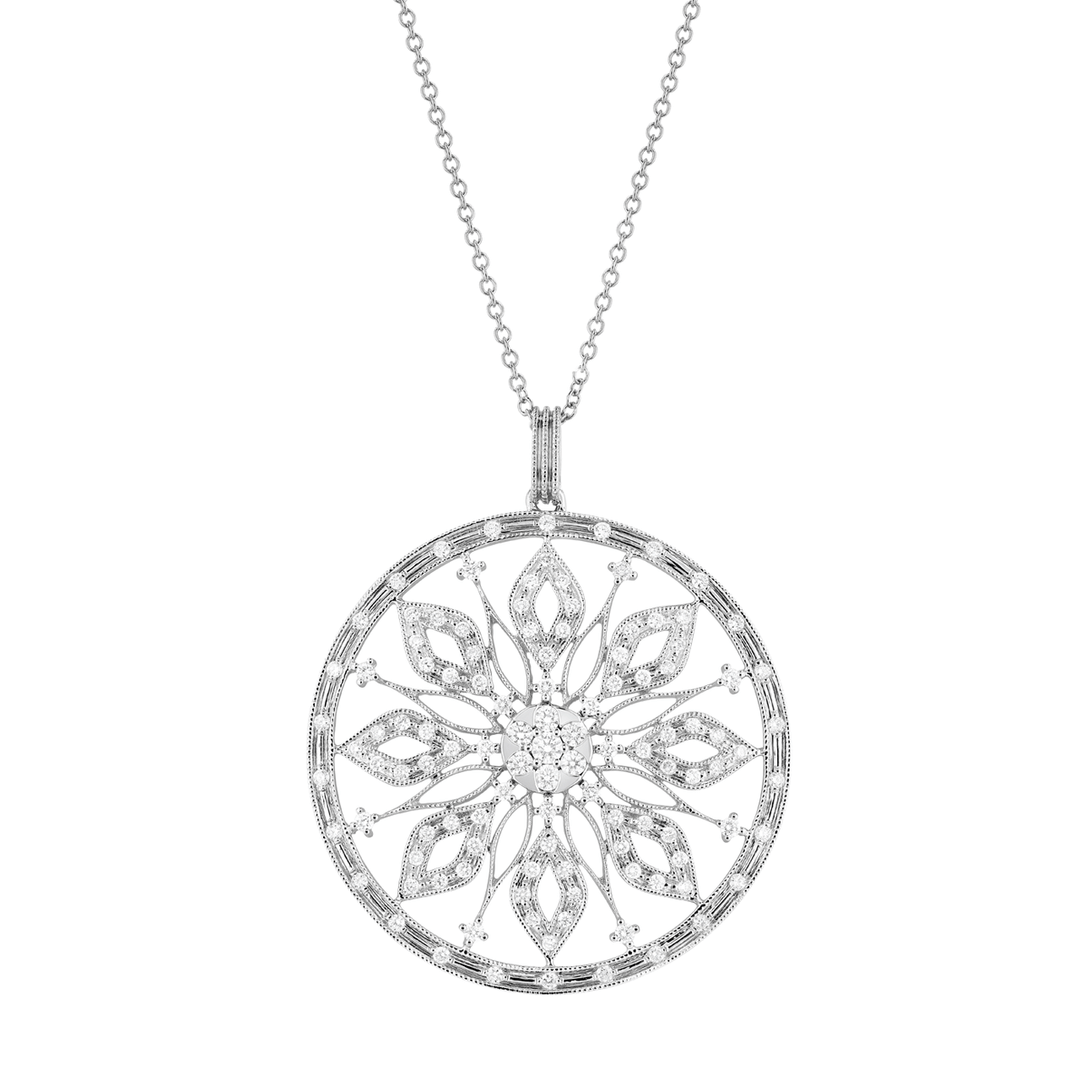 Hamilton Heritage Collection 18k White Gold and Diamond 1.07 Total Weight Pendant