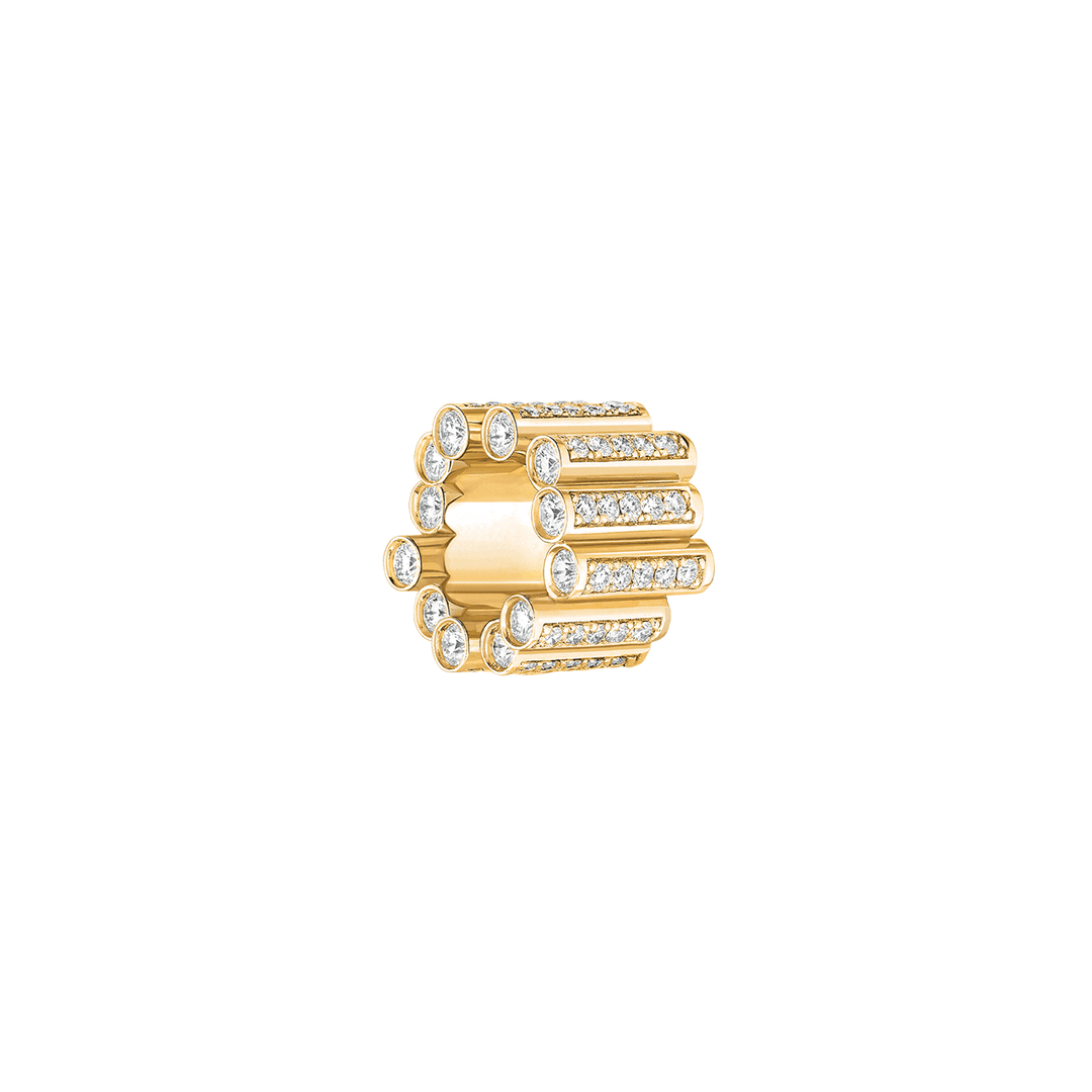 Viltier 18k Yellow Gold Edge Diamond Pendant
