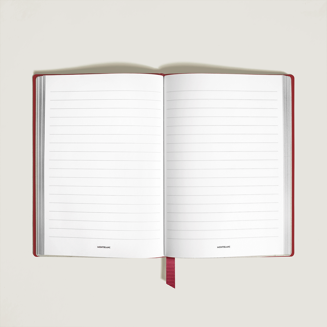 Montblanc Notebook Medium, Brick Red Leather, Red, Lined Pages