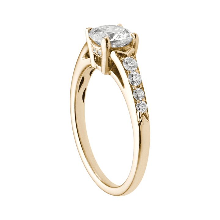 1912 18k Yellow Gold and .25TW Diamond Engagement Mounting Ring