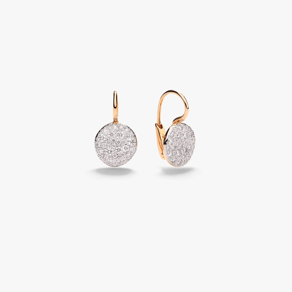 Pomellato Sabbia 18k Rose Gold Diamond Earrings