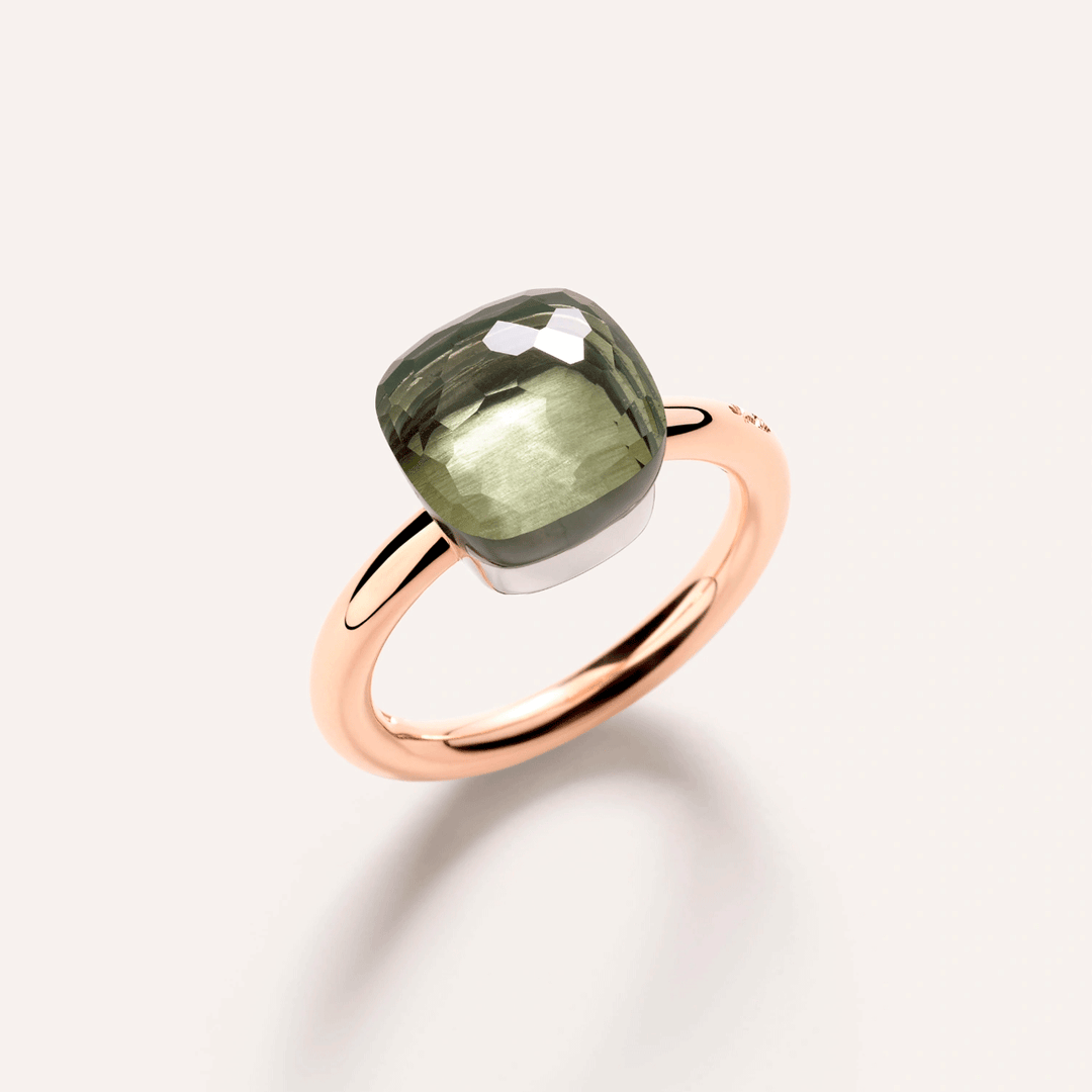 Pomellato Nudo Classic 18k Rose and White Gold Prasiolite Ring