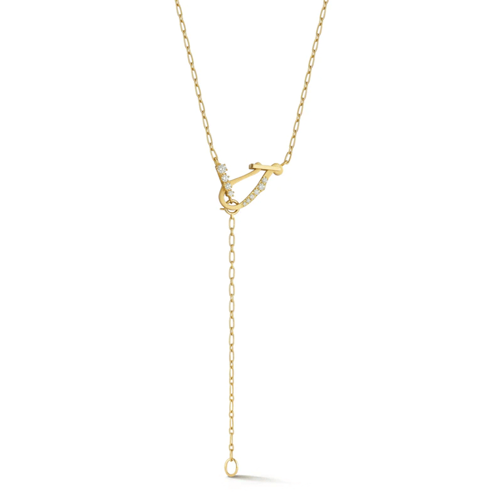 Jade Trau Lola 18k Yellow Gold Lariate Necklace