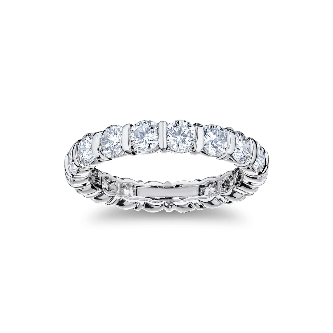 Platinum and 3.42 Total Weight Diamond Eternity Band