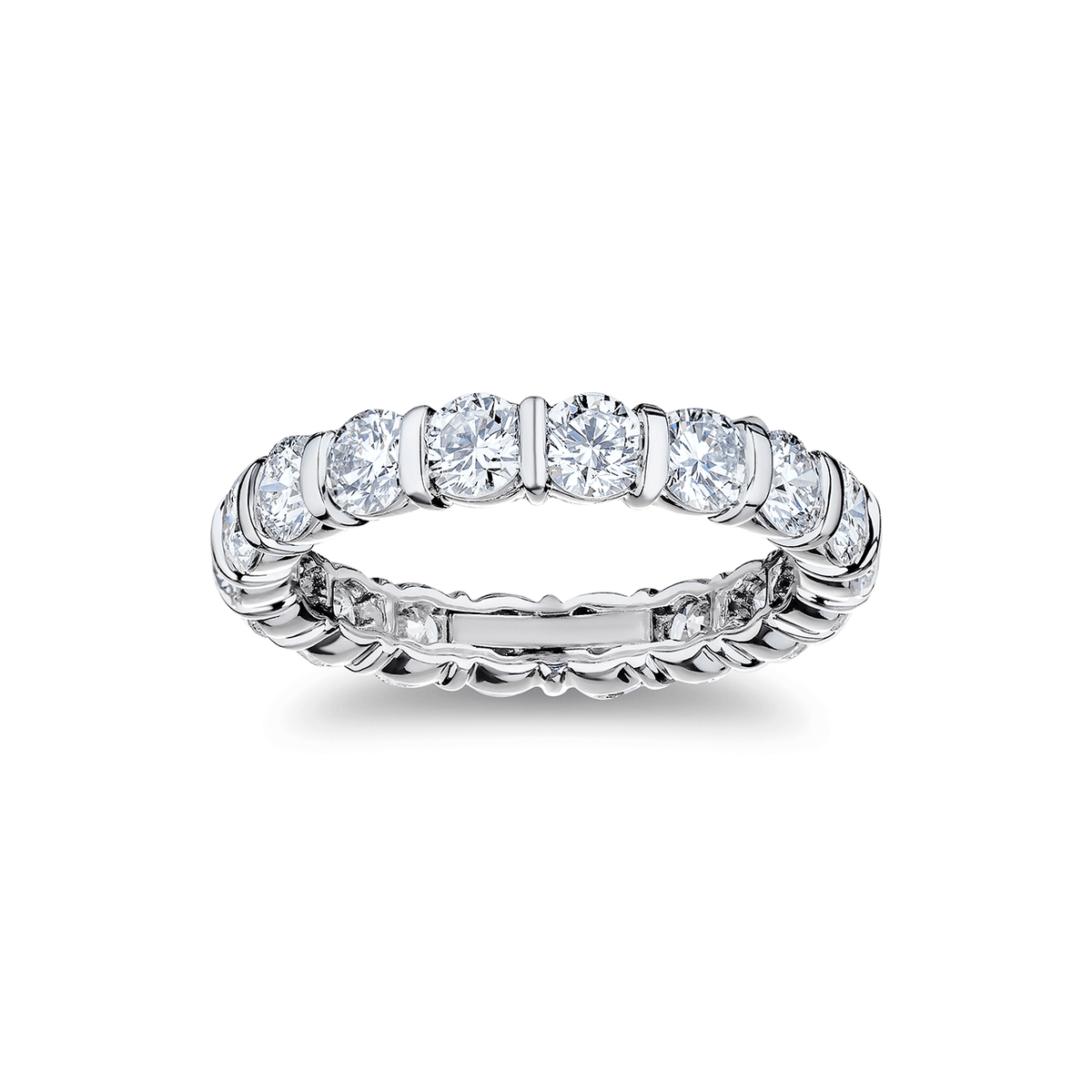 Platinum and 3.42 Total Weight Diamond Eternity Band