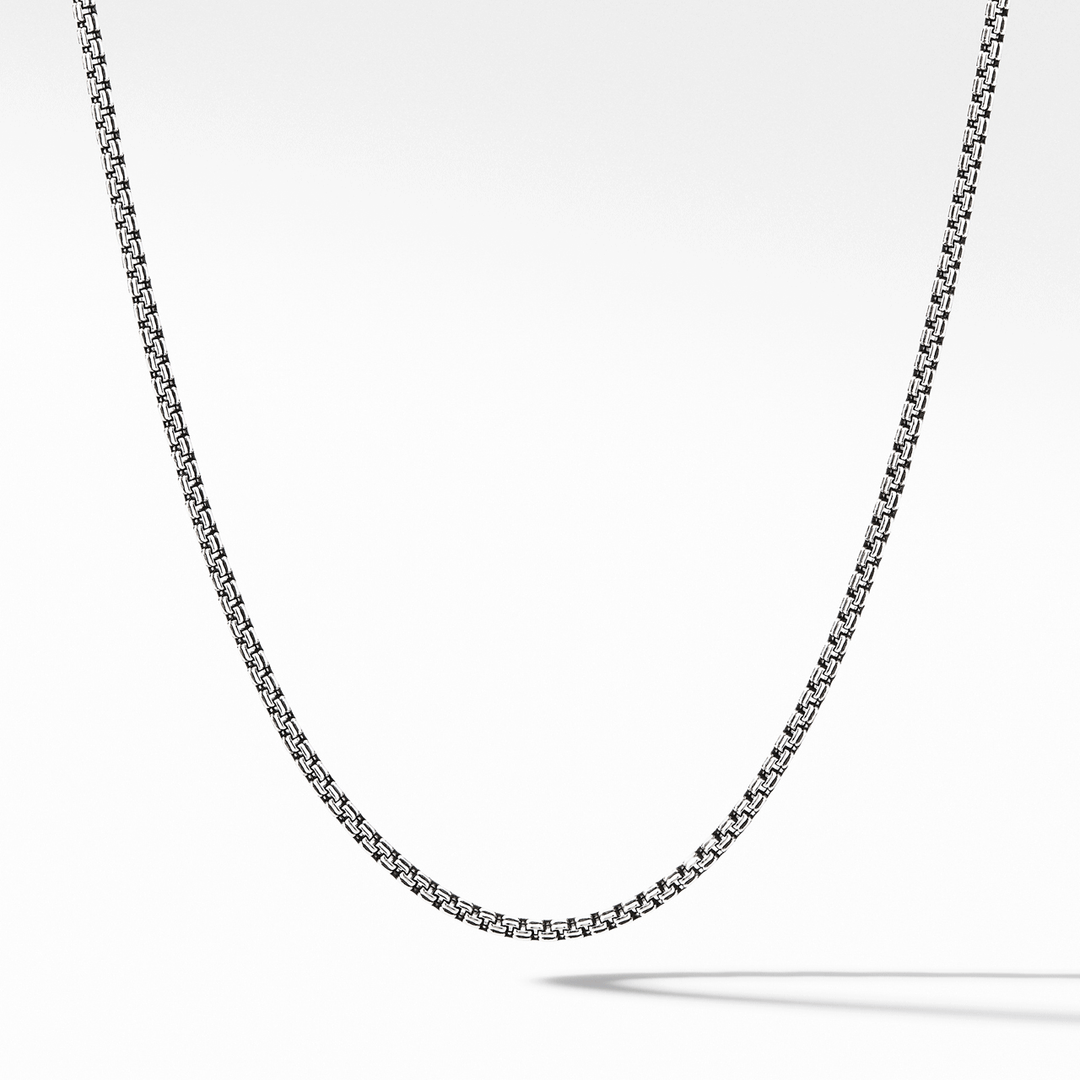 David Yurman Double Box Chain Necklace Sterling Silver, 2.6mm