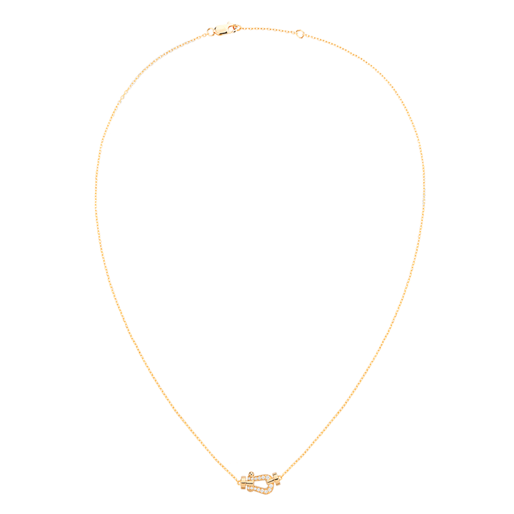 FRED Force 10 18k Yellow Gold and Diamond Small Model Chain Necklace