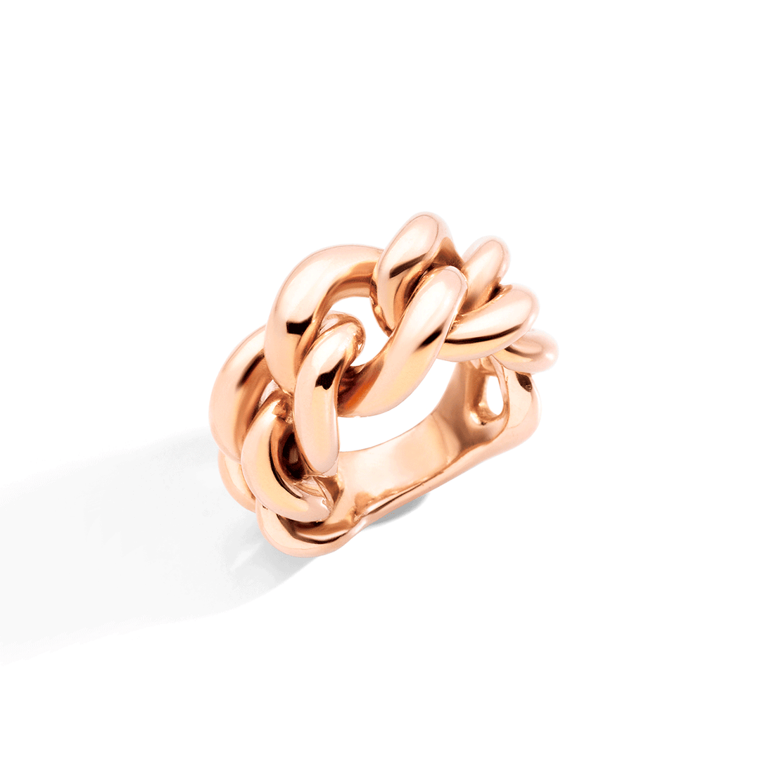 Pomellato Catene 18k Rose Gold Link Ring