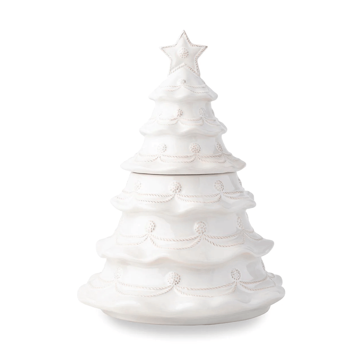 Juliska Berry & Thread Christmas Tree Cookie Jar - Whitewash