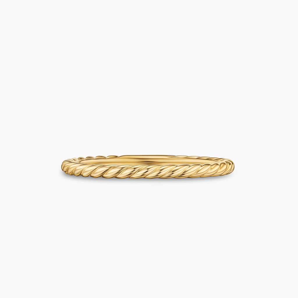 David Yurman Petite Modern Renaissance Band Ring 18k Yellow Gold, 1.7mm