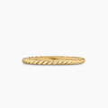 David Yurman Petite Modern Renaissance Band Ring 18k Yellow Gold, 1.7mm