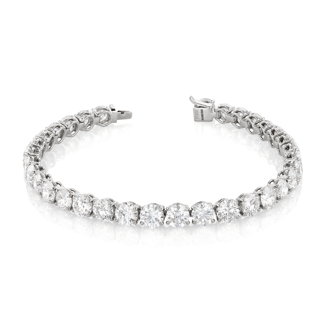Hamilton Line Collection Platinum and 17.15 Total Weight Diamond Line Bracelet